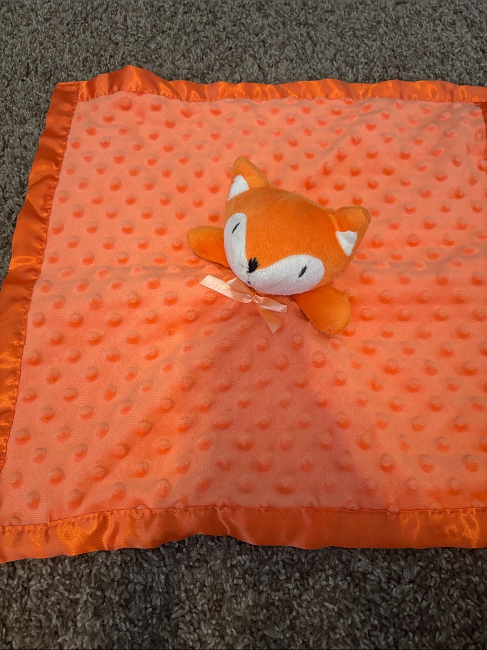 Pro Golem Orange Satin Baby Lovey
